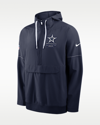 Dallas Cowboys Sideline Anorak Men's Nike NFL 1/2-Zip Hooded